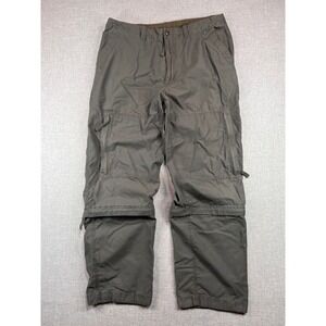 GAP Convertible Cargo Pants Zip Off Utility Men Large Gray Gorpcore Hiking Tech
